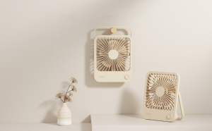 JisuLife Portable Table Fan 1 USB Rechargeable Mini Desk Fan 4500 mAh Battery Small Desktop Fan Suit For Office Dormitory