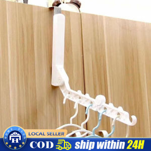 5-hole Clothes Drying Rack Indoor Clothes Rack Portable Hanging Clothes Hook Clothes Hanger Save Space Magic Clothes Drying Rack Compact Foldable Cloth Hanger Convenient Plastic Foldable Travel Hanging Portable Hanger