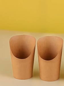 50pcs 12/14oz Paper Ice Cream Cups Waffle Holder French Fries Holder Disposable Take-Out Nuggets Snack Holder Cup
