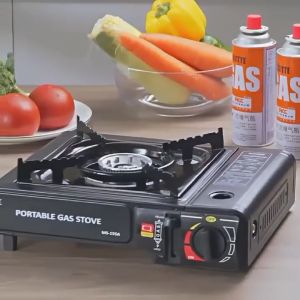 Kompor Gas Portable 2in1 WELHOME Alat Masak SNI 1 Tungku Anti Karat Untuk Camping Multifungsi