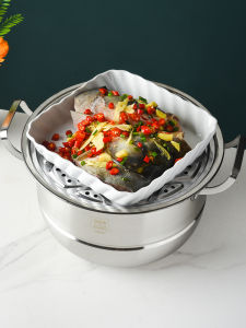 จานต้มไฟฟ้าขนาดสี่เหลี่ยมผืนผ้า Rongyu ชั้นวางของแบบพิเศษสำหรับต้มปลาและผัก จานทรงสี่เหลี่ยม 9 นิ้ว จานอบแบบอเนกประสงค์