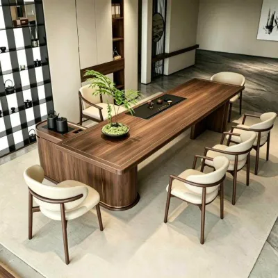 Modern Minimalist New Chinese Style Solid Wood Tea Table Set Home
