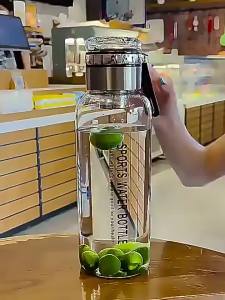 Jiaxun | High-Heat Resistant Portable Tea Water Separation Glass Cup 1000ml