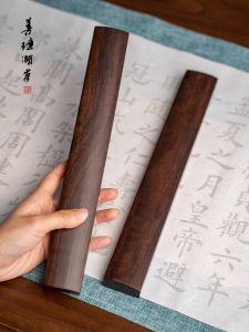 Black Ebony Wood Paper Townsfolk Square Shape Polished Surface Engraving Stationery Business Supplies Calligraphy Tools