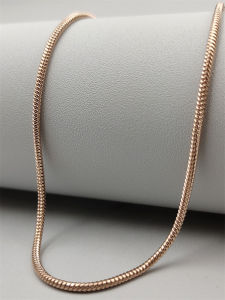Rose Gold Titanium Steel round Snake Bone Chain Necklace Couples Personality Hip Hop Punk Sweater Chain Simple Luxury Style