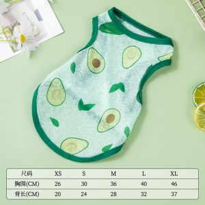 Summer Thin Printed Shirt Cat Clothes for Puppies Schnauzers Anti Shedding Pet Accessories Doll Clothes for Kittens