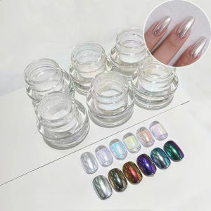 1/6กล่องเล็บสไตล์ Y2K ผงกระจกกากเพชรตกแต่งเล็บอุปกรณ์แต่งเล็บ