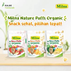 MILNA Nature Puff Organic 8+ Makanan Mpasi Snack Bayi 15g