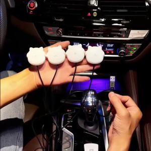 KEVANLY | 4 in 1 Colorful Car Footwell Lamp LED Car Interior Ambient Foot Light Mobile APP Control Auto Decorative Atmosphere Neon Lamp