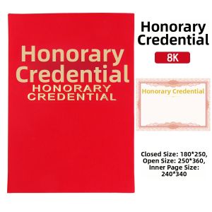 HUILUN | Gold Foil Flocking High-end Certificate Cover with Printable Core