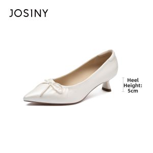 Josiny | Pointed Toe Comfortable Dress Shoes with Bow Detail