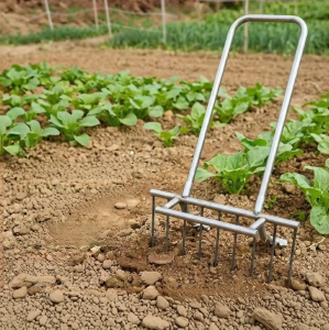 JINGRUNDA | Weeding Digging Steel Fork Home Garden Use