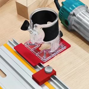 Bộ Chuyển Đổi Ray Dẫn Hướng Hợp Kim Nhôm Có Bộ Giới Hạn Giá Đỡ Tạo Rãnh Thẳng Cho Chế Tác Gỗ Bộ Định Vị Phụ Trợ Cho Máy Cắt Máy Bào Dành Cho Người Lớn (nam/nữ)
