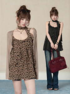 loveheynew | Áo Mèo Báo Quai Dây Cổ Hở Cho Mùa Hè