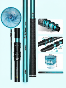 woding | Ultra Light Strong Extendable Folding Carbon Fishing Net Pole
