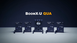 UHF Wireless Lavalier Microphone COMICA BoomX-U QUA 4-Channel Noise Cancellation 394ft Range Lapel Mic for Camera Camcorder YouTube Interview Filming Official Original