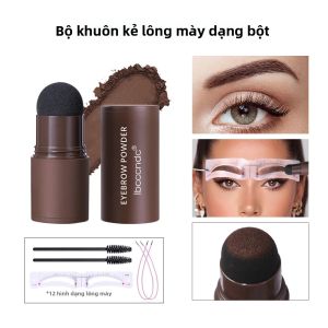 Bộ Cọ Trang Điểm Chuyên Nghiệp Khuôn Tạo Dáng Lông Mày Phấn Phủ Lông Mày Chống Nước Lâu Trôi Bộ Dụng Cụ Tạo Dáng Lông Mày Với Phấn 1.8g
