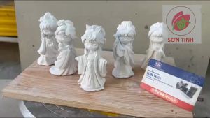 Tượng tô màu Tây Thi Điêu Thuyền Quý Phi Châu Quân tô tượng thạch cao (Không kèm màu) tượng trắng decor