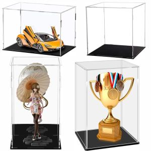 Transparent Acrylic Display Box Suitable For Toy Figures Collectibles Assembled Cube Display Box Holder Dustproof Storage Box