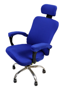 Office Swivel Chair Computer Stretch Fabric Craft Minimalist Separates Chair Cover Boss Plaid Armrest Pillowcase Zipper Five-Piece Set