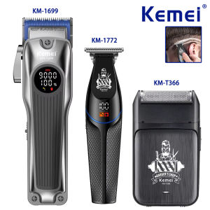 Máy Cắt Tóc Điện Kemei KM-1699 9000 Vòng/phút Máy Tỉa Tóc KM-1772 Sạc USB Bộ Máy Cạo Râu Không Dây KM-T366 Cho Nam Với Sạc Nhanh