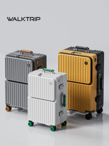 WALKTRIP | Front Opening Aluminum Frame Password Lock Travel Suitcase