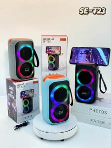 【8W】SE-T23ลำโพงบลูทูธ ฟังเพลงร้อง RGBไฟ เสียงดีเบสหนัก เวอร์ชันบลูทูธ5.3 Bluetooth speakers