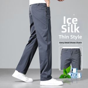 YOU XIN | Slim Premium Black Summer Casual Pants