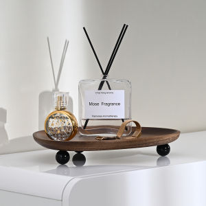 Irregular Shape Wooden Tray - Desktop Decoration Tray for Jewelry Supplies Storage Organizer