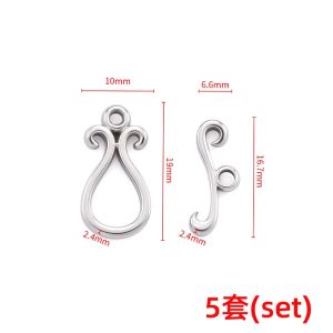 Titanium Steel 18K Gold Plated OT Buckle Fashion Jewelry DIY Necklace Bracelet Accessories Unique Shape Connector Simple Design