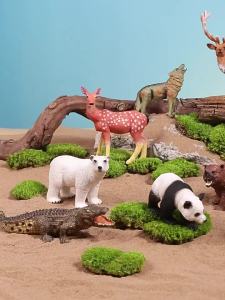 Educational Simulated Wild Animal Figurines Set - Cheetah & Black Panther Action Models for Kids Decoration & Learning Gift
