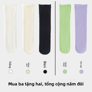 Tất nữ MiiOW vải lụa băng mỏng kháng khuẩn thấm hút