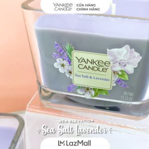 Nến ly vuông Elevation Yankee Candle size S - Sea Salt Lavender
