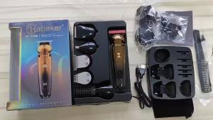 Hatteker 6-in-1 Multi-Functional Professional Hair Clipper Set Salon LCD Digital Display Oil Head Scissors Full-Body Water-Wa