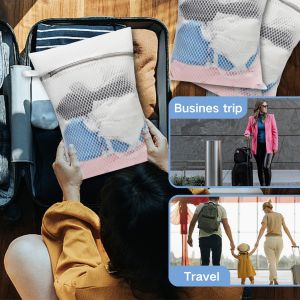 Honeycomb Mesh Laundry Bags for DelicatesNet Fabric Durable and Reusable Delicate Wash Bag Travel Organization Bag for Lingerie