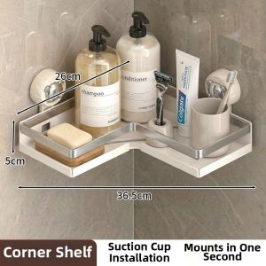 MINGZHIYIFAN | Wall-mounted Suction Bathroom Shelf