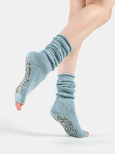 Meikana Professional Pilates Training Socks Ballet Yoga Five-Finger Toe Separated Anti-Slip Fitness Sports Socks for Women