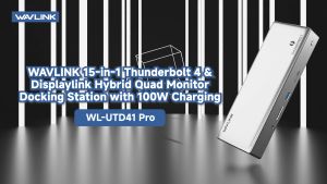 Thunderbolt 4 Quad Display Dock (15-in-1) WAVLINK 40Gbps Docking Station with 98W Laptop Charging Single 8K/30Hz Quad 4K/60Hz 2.5G RJ45 SD V4.0 10Gbps USB3.1 for MacBook Pro/Air and More