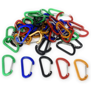 Bulk 6 Pack of Wiregate Carabiner Keychains  Aluminum Alloy Carabiner Keychain Outdoor Camping P Clip Lock Buckle Hook Fishing