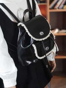 กระเป๋าเป้สะพายหลังผู้หญิงสไตล์เกาหลีย้อนยุคสำหรับนักเรียน กระเป๋าเป้สะพายหลังแบบลำลองสำหรับเดินทางไปทำงานแบบเรียบง่ายและหรูหรา