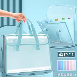 Deli A4 Multi-Layer Accordion File Folder Large Capacity Transparent Page Dividers for Exam Paper Organization Student Use