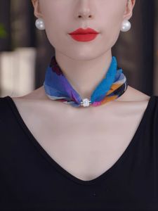 2024 Summer New Arrival: Magnetic Snap Colorful Neck Protection Scarf