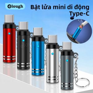 elough | Bộ Thổi Khí Mini USB Type-C Dạng Bật Lửa Thuốc Lá An Toàn Khi Sử Dụng Ngoài Trời Tương Thích Với Bộ Chuyển Đổi Điện Thoại iPhone 17 Pro