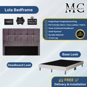 Mattress Concept Lola Divan Bedframe Pet Friendly Fabric/Faux Leather/Fabric All Size Available