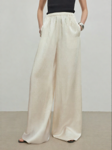 Acetate Textured Comfortable Loose Fitting Pants