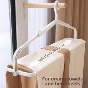 MEYGOROOM | Adjustable Drying Rack Clothes Hanger for Quilts Sheets Towels
