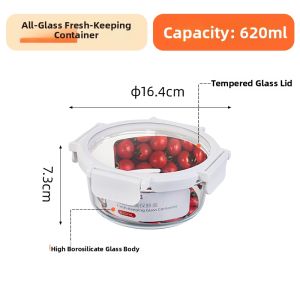 LONGSTAR | Tempered Borosilicate Glass Microwave-safe Bento Box