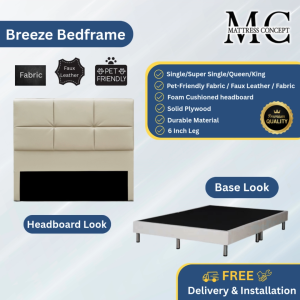 Mattress Concept Breeze Divan Bedframe Pet Friendly Fabric/FauxLeather/Fabric All Size Available