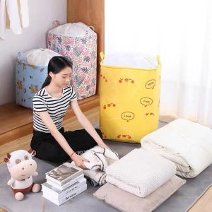 [Ready Stock]100L/140L Laundry Basket large size Waterproof Foldable Drawstring Dirty Clothes Laundry Basket Toy Washing Storage Basket Clothing storage bag