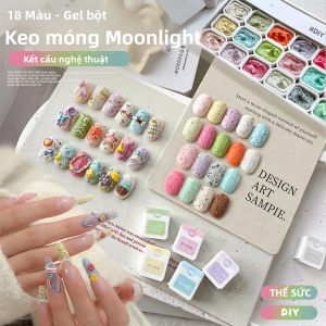 Bộ 18 Lọ Gel Móng Tay MORDDA Plaster Gel Moonlight Bộ Dụng Cụ Làm Móng Nghệ Thuật Chuyên Nghiệp DIY Chất Lượng Salon Gel Tẩy Được Bộ Dụng Cụ Làm Móng 2.5g*18